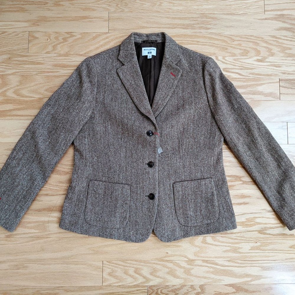 NWT UNIQLO Ines De La Fressange Soft Tweed Jacket XL